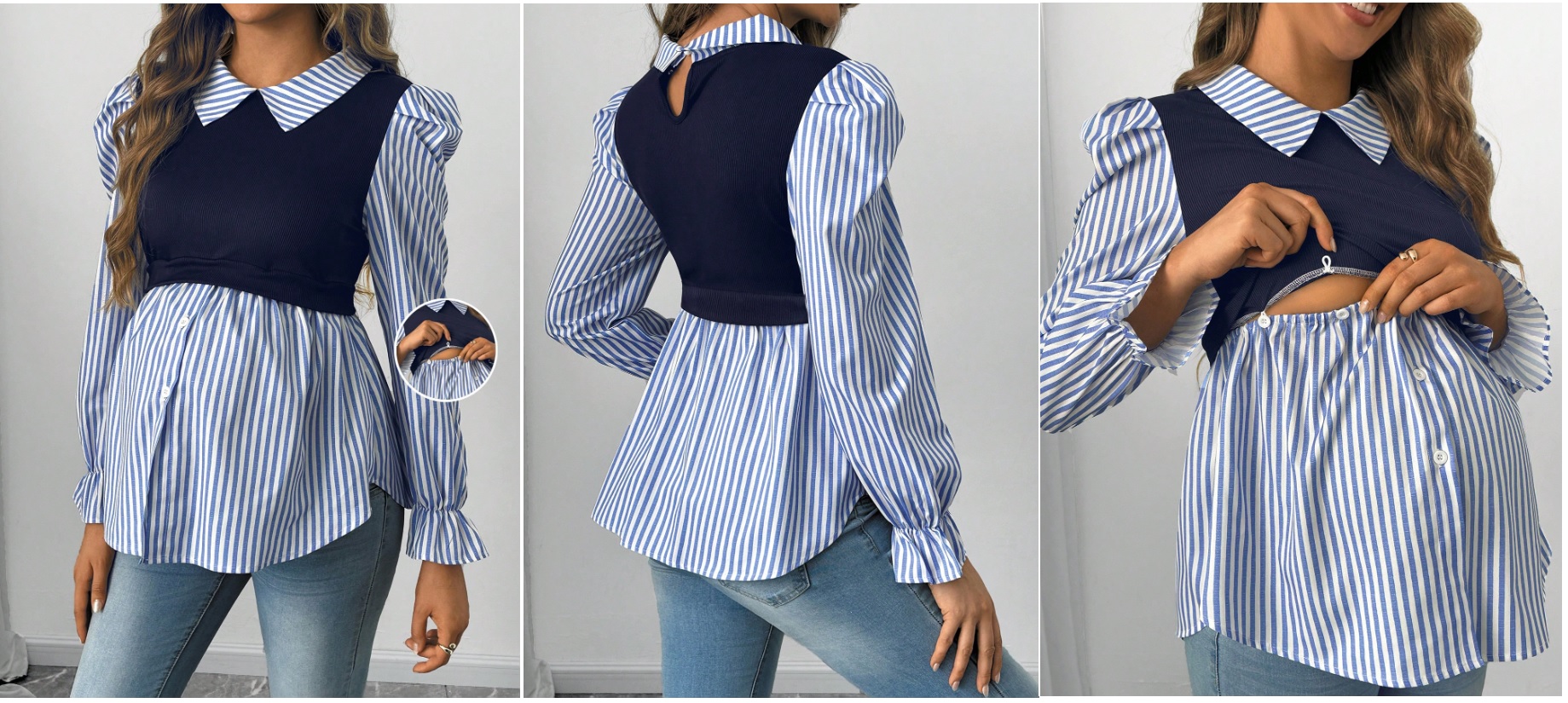 Blusa de latancia a rayas
