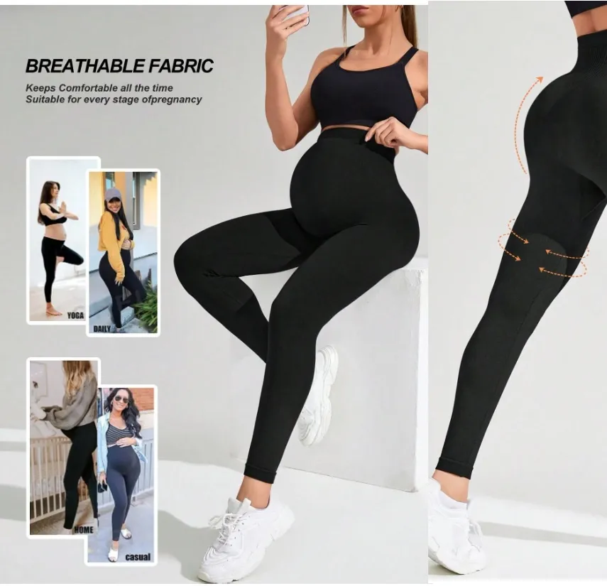 Leggings deportivo negro sin costuras