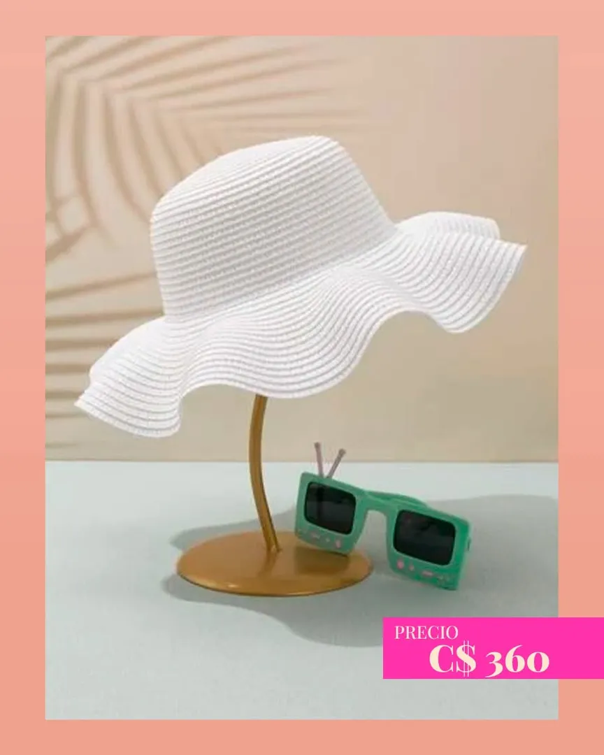 Sombrero blanco niña unitalla