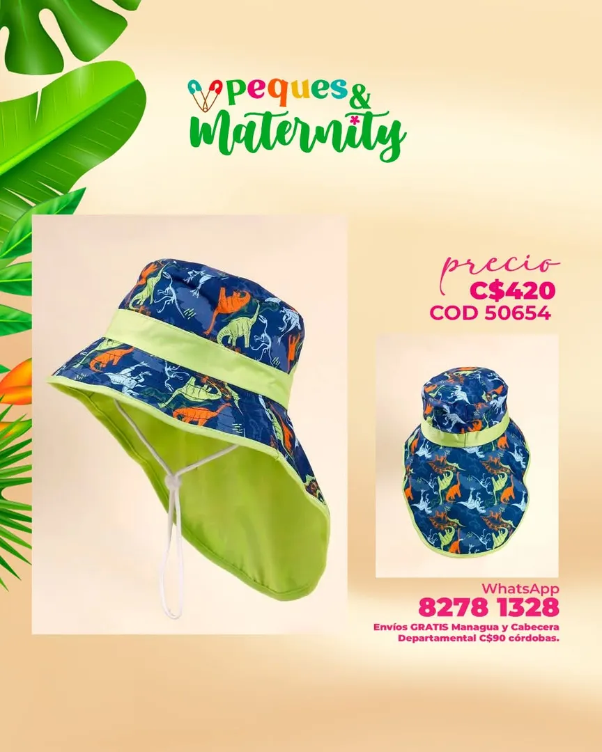Visera con estampado de dinosaurio 2-6Y