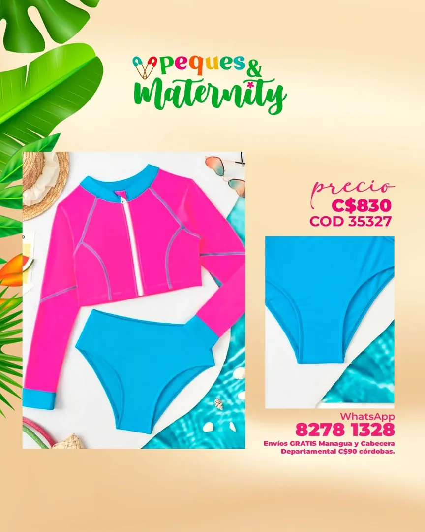 Bañador Cremallera De Manga Larga 2 colores