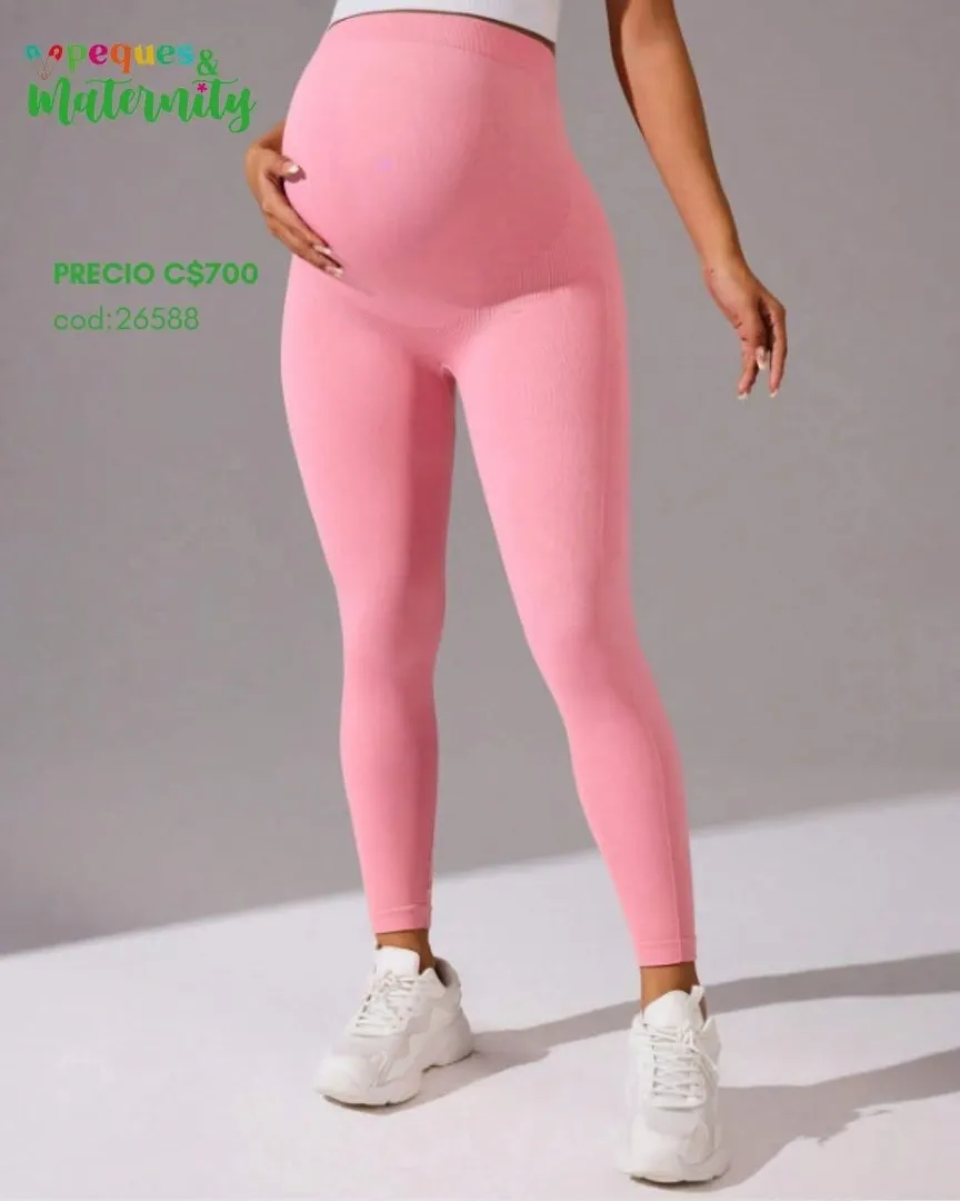 Leggings de maternidad sin costuras de soporte/cintura alta y control de barriga/soporte de barriga de alta capacidad