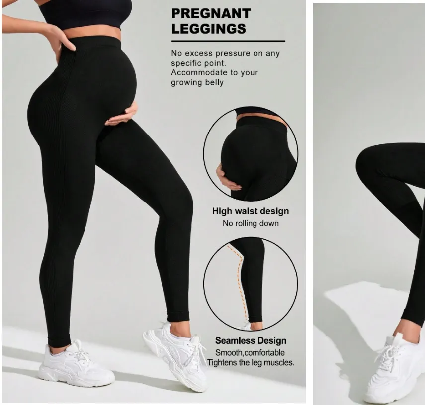 Leggings negro con soporte para vientre